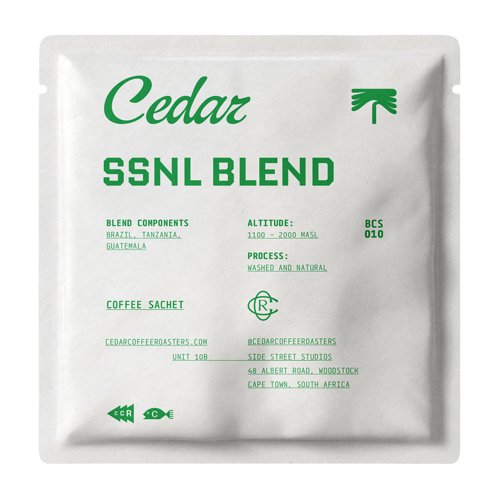 Photo of Cedar Seasonal Blend Filter drip Sachet box
